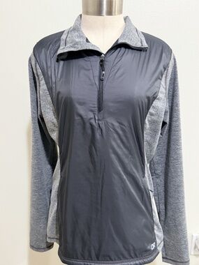 Outdoor Research Womans M Jacket Melody Hybrid Gray Full Zip Quilted Active Wear